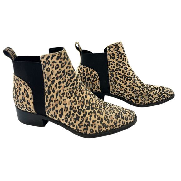 Dolce Vita women’s leather leopard print Tristan ankle booties 7.5 - Picture 1 of 6